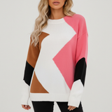 Patchwork Design Women's Jumper - Miriam