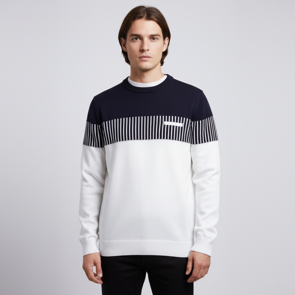 Long Sleeve Sweater - StripeMix