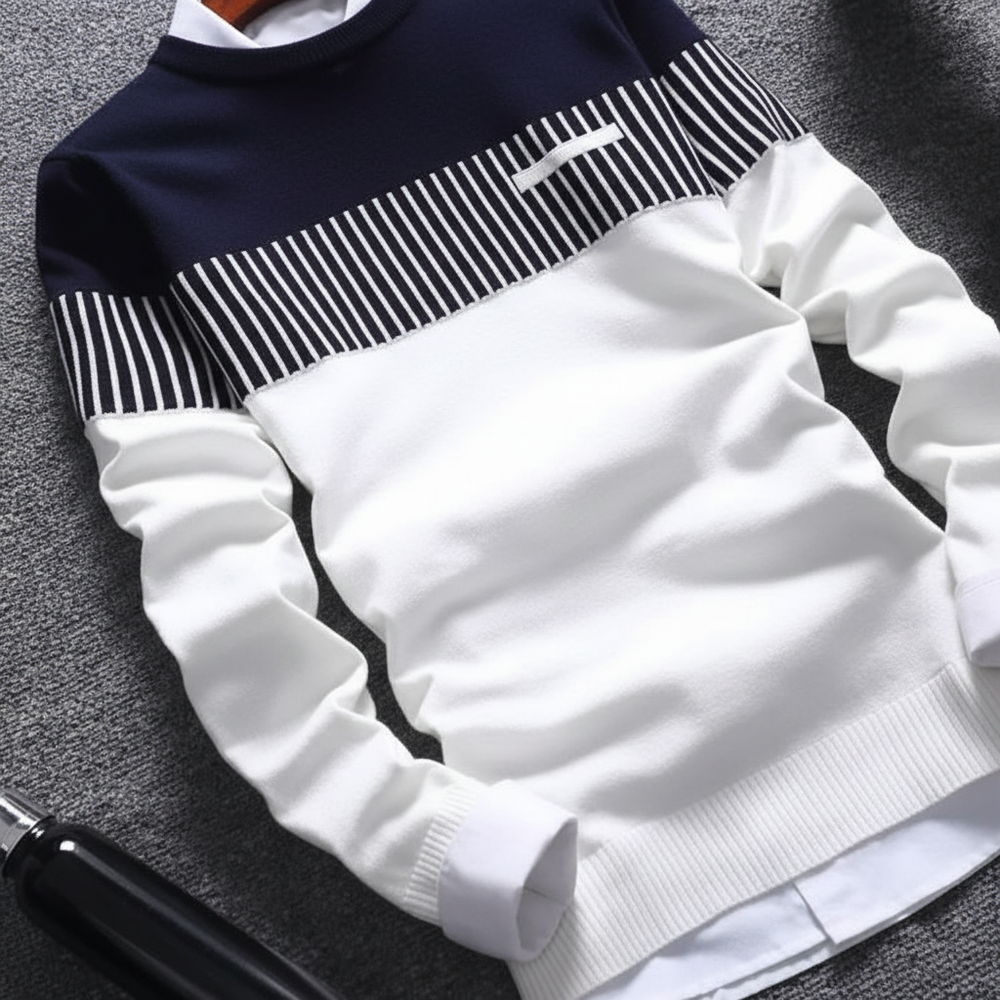Long Sleeve Sweater - StripeMix