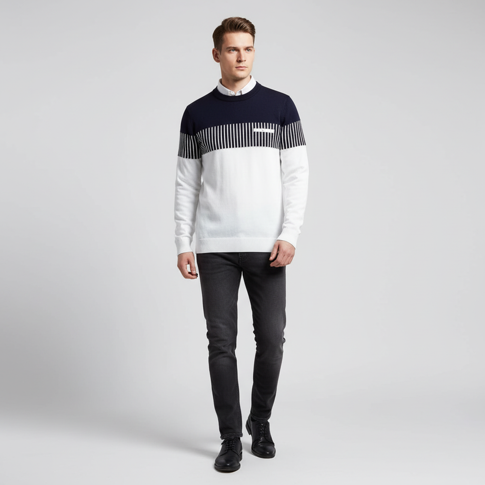 Long Sleeve Sweater - StripeMix