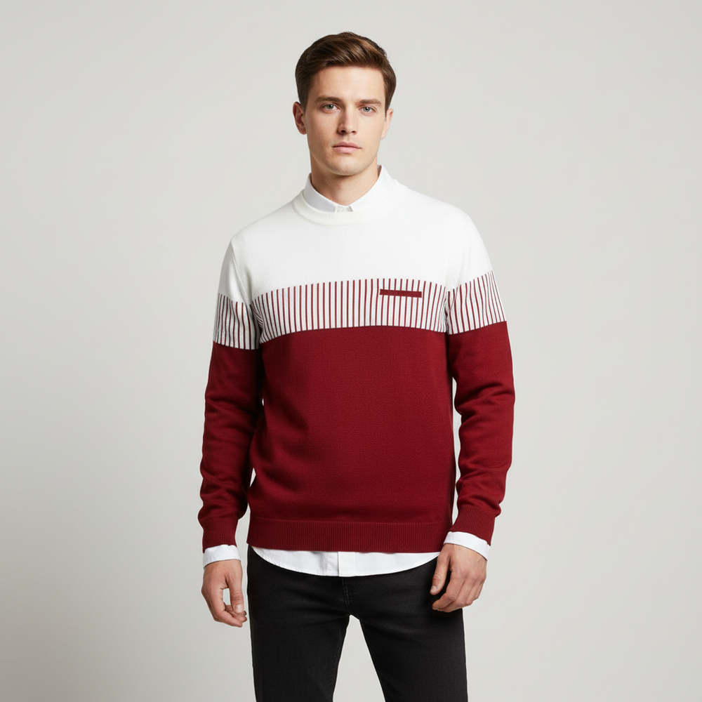 Long Sleeve Sweater - StripeMix