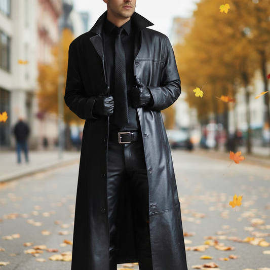 Long Leather Jacket - Anton
