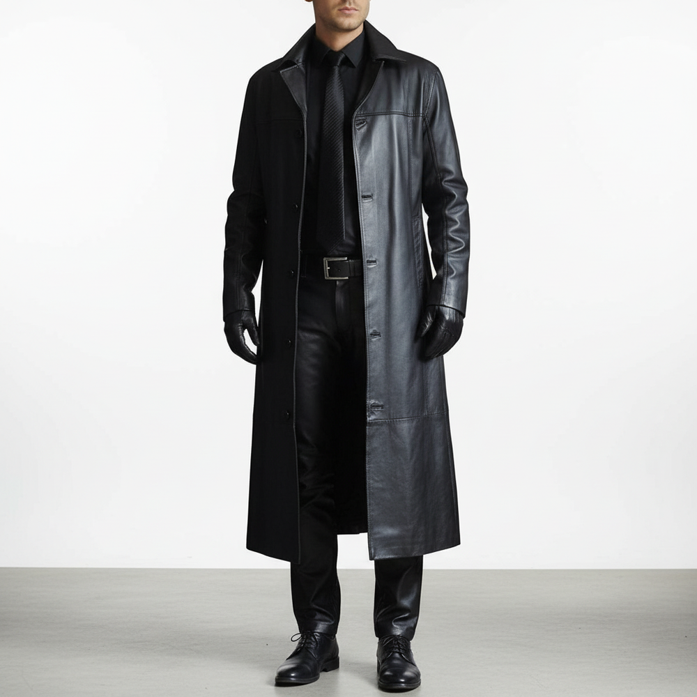 Long Leather Jacket - Anton