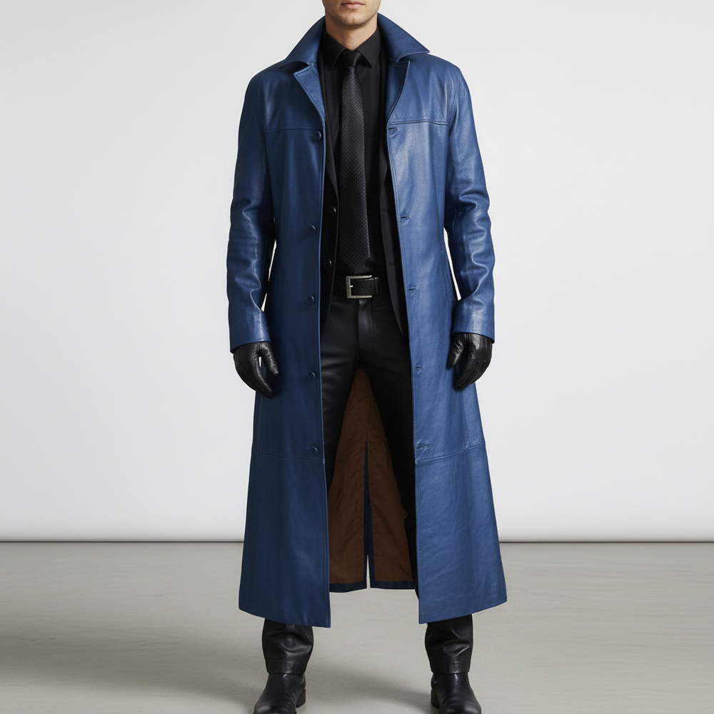 Long Leather Jacket - Anton