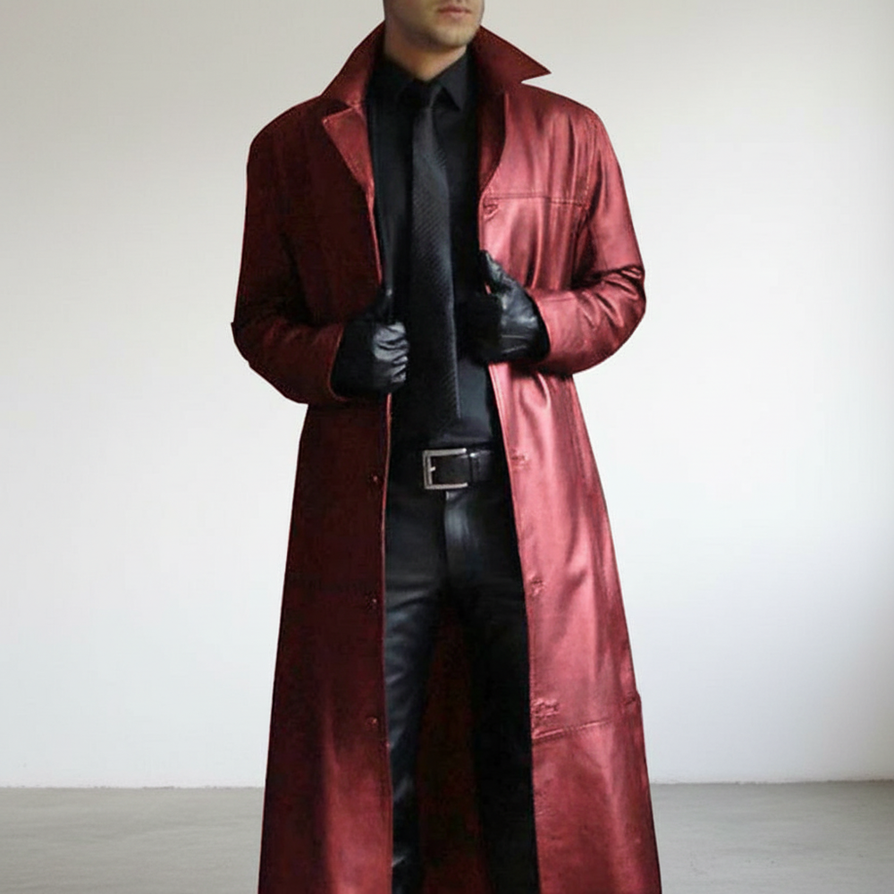 Long Leather Jacket - Anton