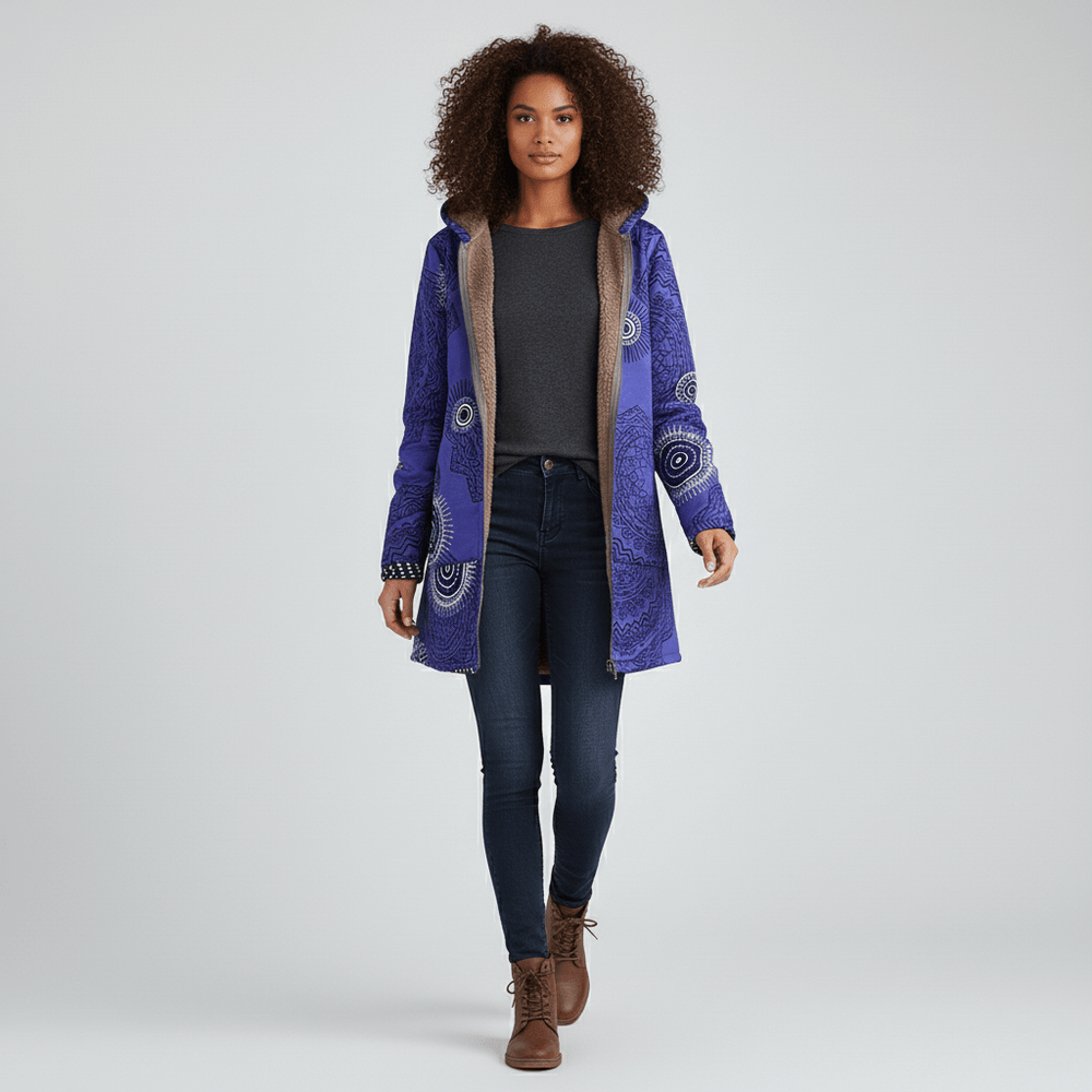 Long fitted hooded jacket - Philine - 3