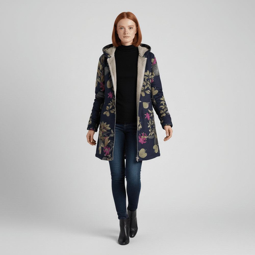 Long fitted hooded jacket - Philine - 5