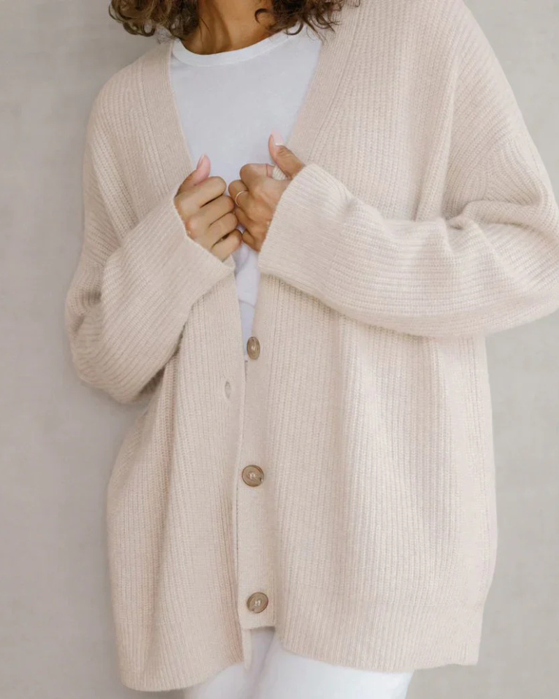 Long Cardigan with Open Front – Lene