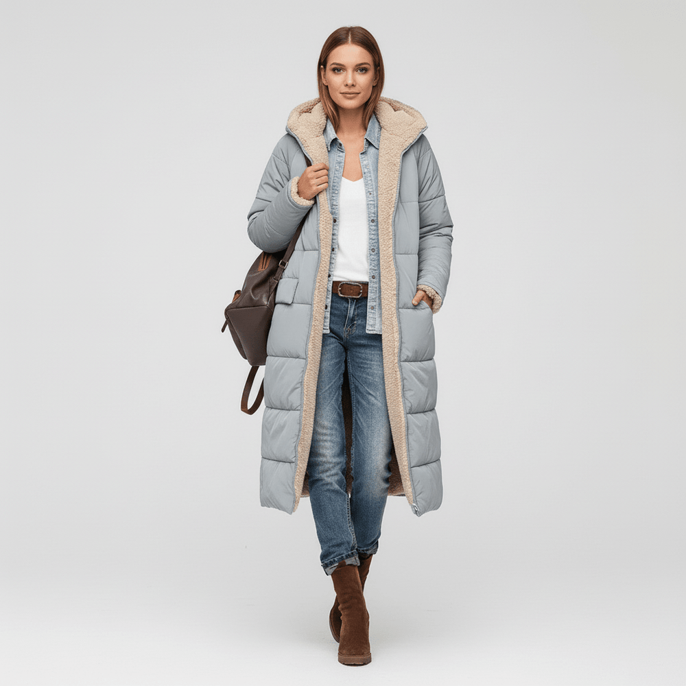 Long Quilted Coat - Alexa - 9