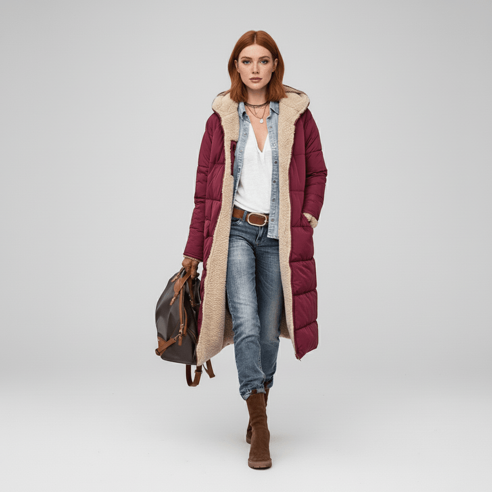 Long Quilted Coat - Alexa - 11