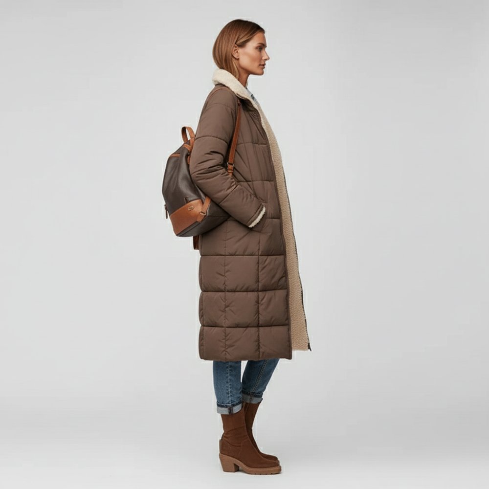 Long Quilted Coat - Alexa - 15
