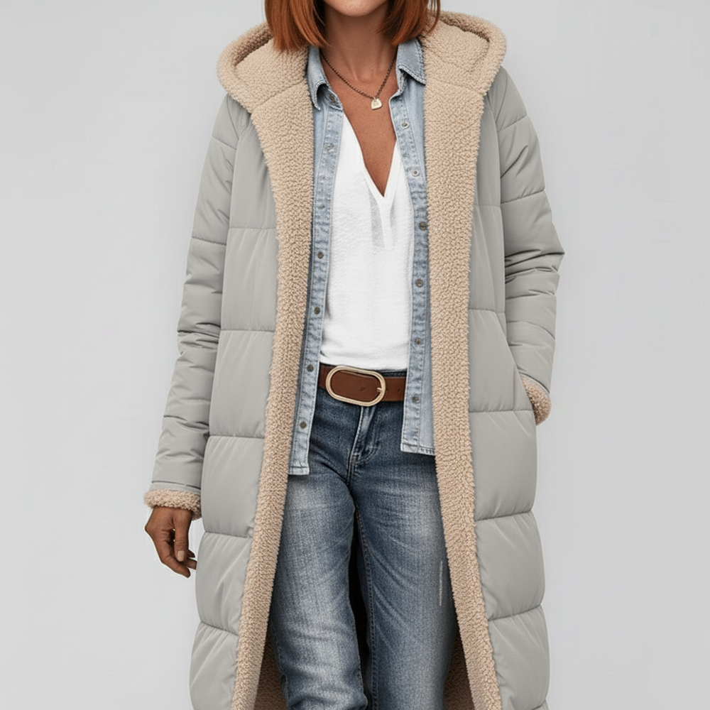 Long Quilted Coat - Alexa - 19
