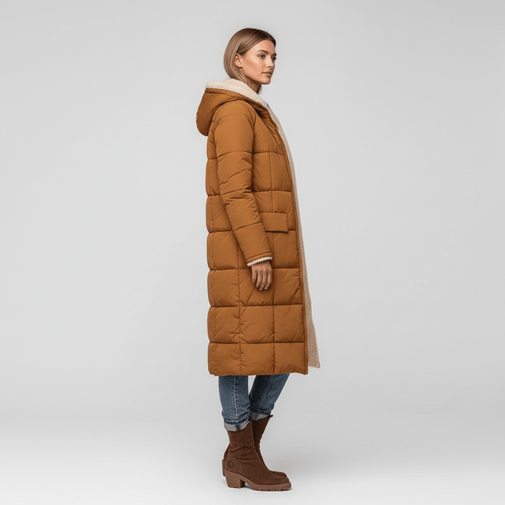 Long Quilted Coat - Alexa - 2