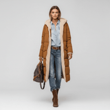 Long Quilted Coat - Alexa - 3