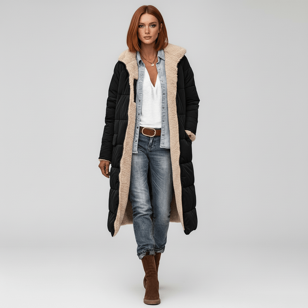 Long Quilted Coat - Alexa - 4