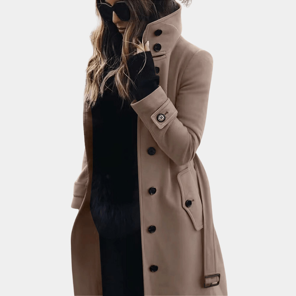 Long Tailored Trench Coat - Alicia