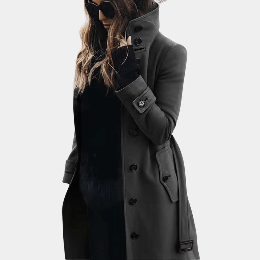 Long Tailored Trench Coat - Alicia - 3
