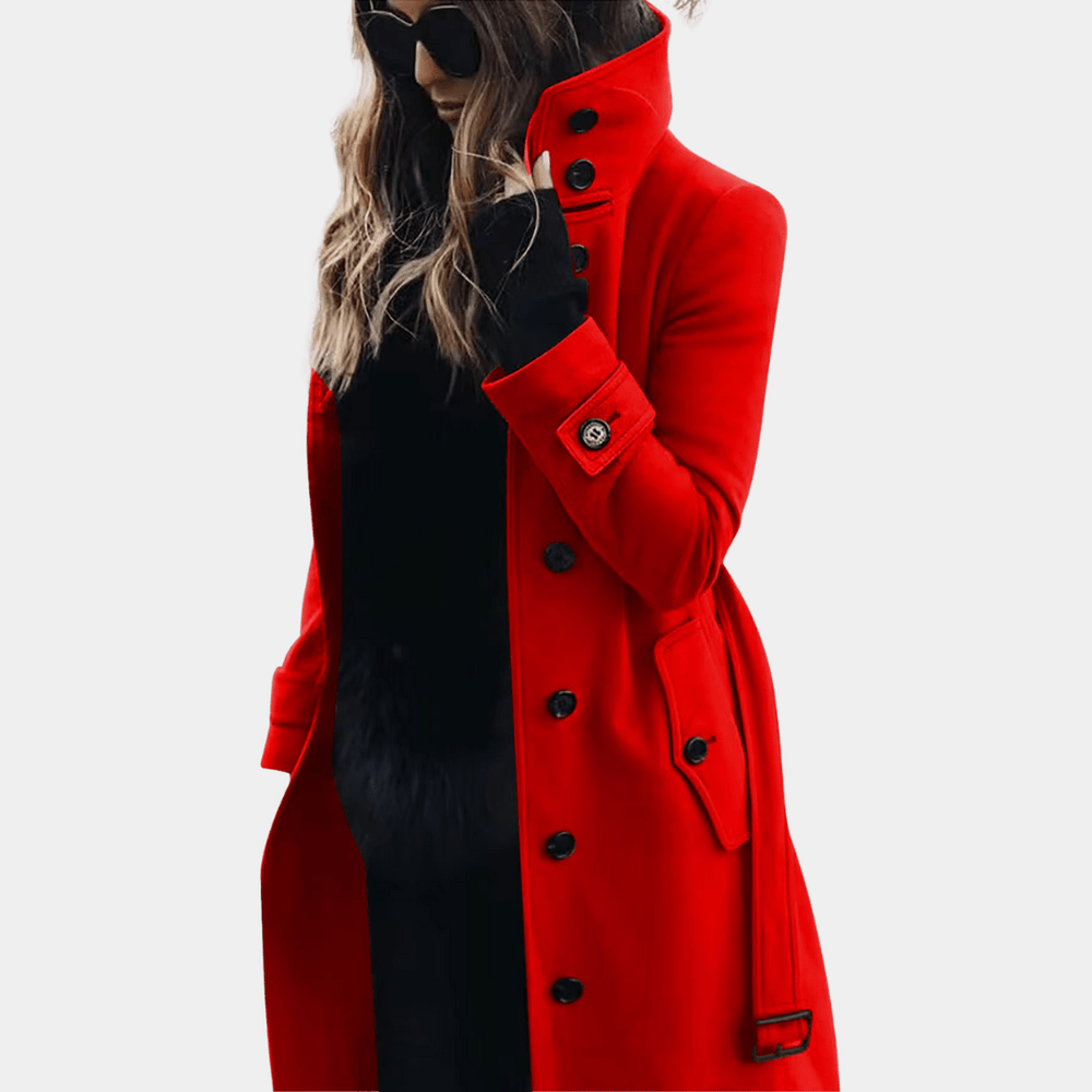 Long Tailored Trench Coat - Alicia - 4