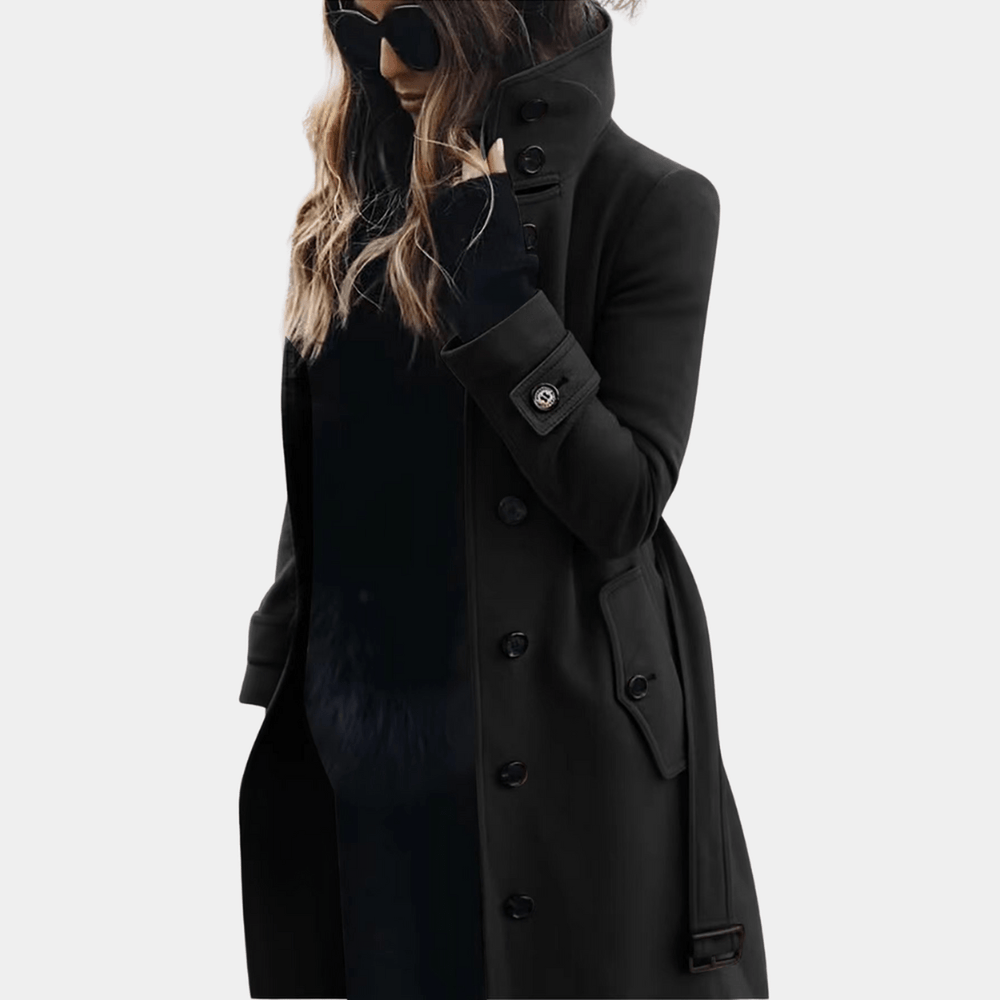 Long Tailored Trench Coat - Alicia - 5