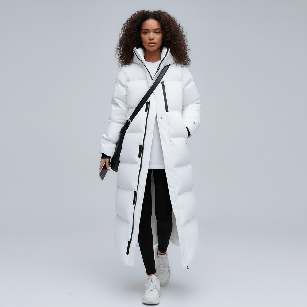 Long Padded Hooded Coat - Samantha - 3