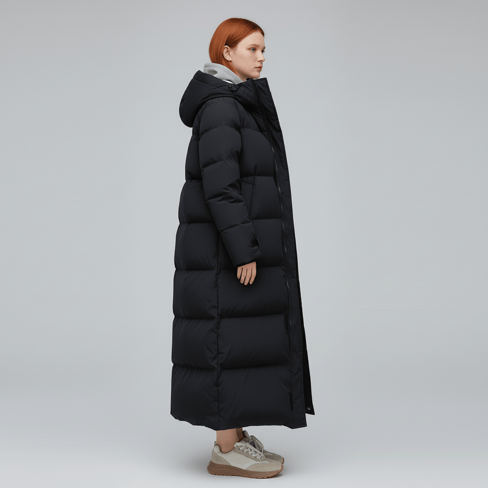 Long Padded Hooded Coat - Samantha - 4