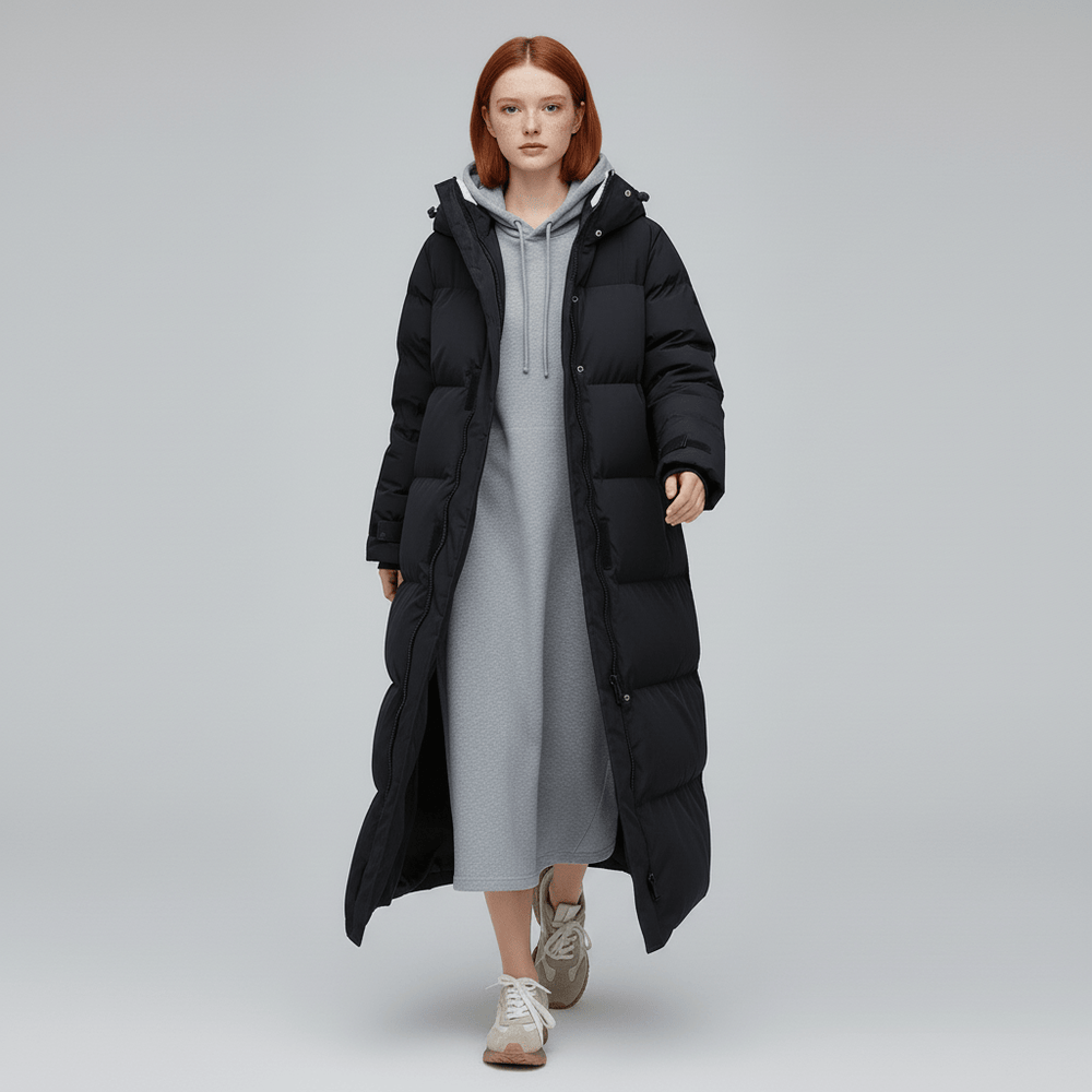 Long Padded Hooded Coat - Samantha - 5