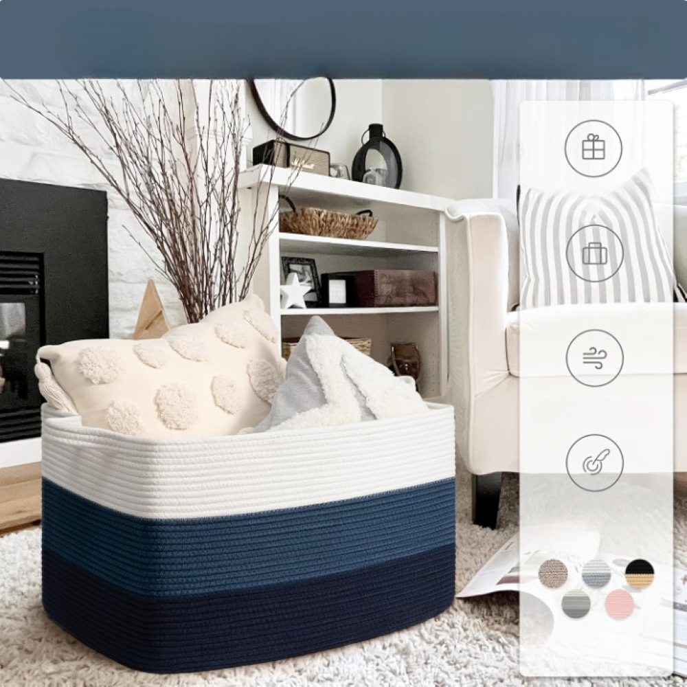 Optimized Product Title: "Großer 55L Aufbewahrungskorb – Robuster und Vielseitiger Aufbewahrungskorb für Zuhause, Büro und mehr" 

This title includes relevant keywords and highlights the product's features and versatility, making it more appealing for Go