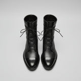 Women Ankle Boots Lace Up Leather Dress Booties