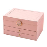 Jewelry Box Multilayer Textured Storage Organizer Display Case