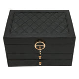 Jewelry Box Multilayer Textured Storage Organizer Display Case