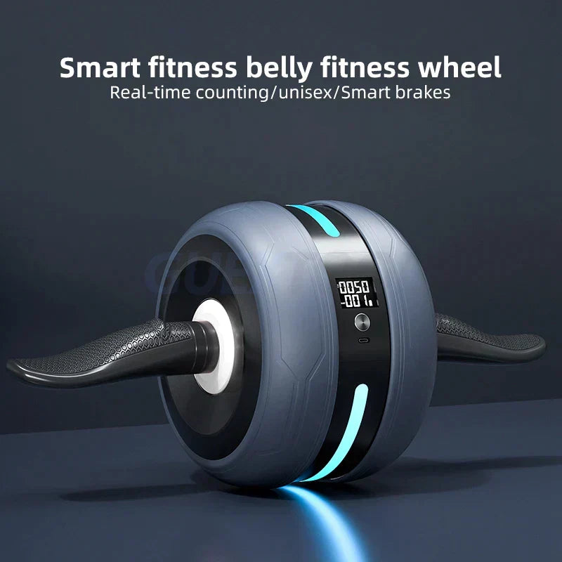 Ab Roller Wheel – Automatic Rebound, Rep Counter & Non-Slip Core Trainer