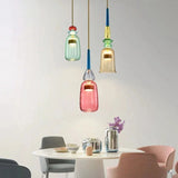 Glass Pendant Light – Colored Shade, E27 Socket & Adjustable 120cm Cord