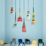 Glass Pendant Light – Colored Shade, E27 Socket & Adjustable 120cm Cord