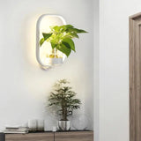 LED Pflanzen Wandleuchte mit Glasvase – Runde & Ovale Designs für Stilvolle Innenräume