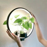LED Pflanzen Wandleuchte mit Glasvase – Runde & Ovale Designs für Stilvolle Innenräume