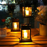 Solar Candle Lantern – Flickering LED, Waterproof & Warm White