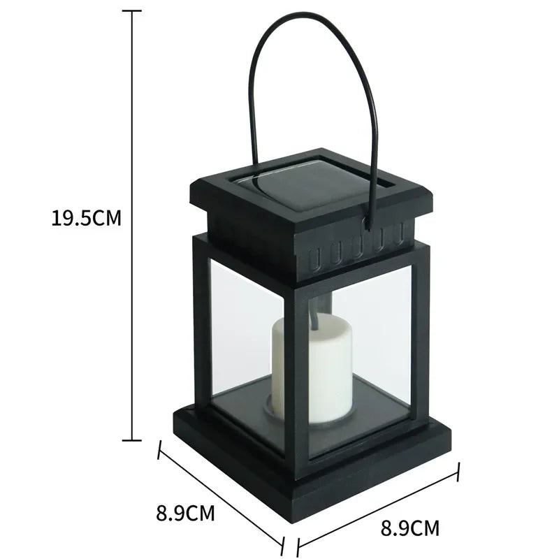 Solar Candle Lantern – Flickering LED, Waterproof & Warm White