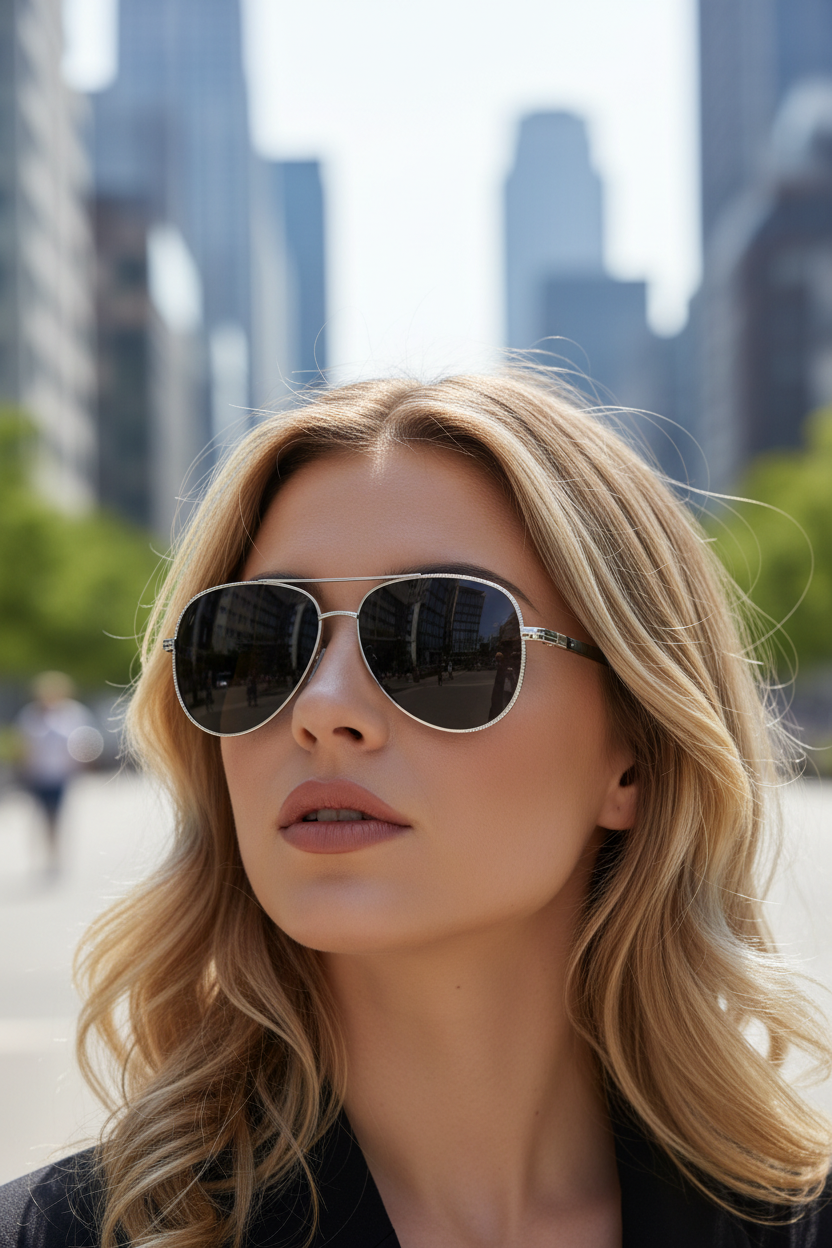 Aviator Sunglasses – UV400 Protection, Anti-Reflective Lenses & Lightweight Frame