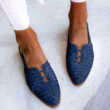 Handwoven Leather Slippers for Women - Clara