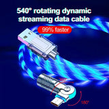 Kalsten | Illuminated 540° Redatable data cable – High quality & fast charging