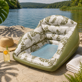 Inflatable U-Shape Pool Lounger – Mesh Cooling Seat, Puncture-Resistant PVC & 100kg Capacity