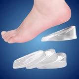 LiftComfort Silicone Gel Heel Lifting Inserts | Height Increase - Pain Relief for Plantar Fasciitis - Shock Absorption - Better Posture Bowlift