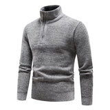 Knitted Men's Sweater with Half Zip - Cedric