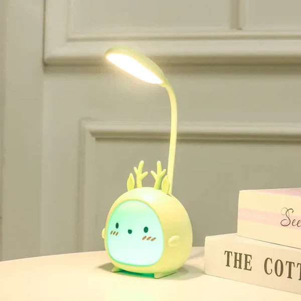 Cartoon LED Schreibtischlampe mit Flexiblem Hals – Augenschonendes Sanftlicht für Kinder und Erwachsene
