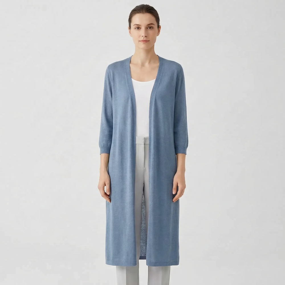 Lightweight Long Open – Front Cardigan – Cora