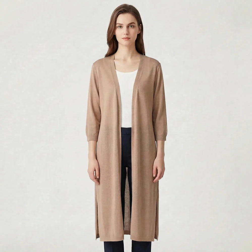 Lightweight Long Open – Front Cardigan – Cora