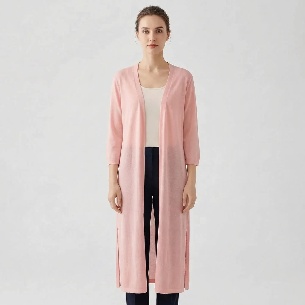 Lightweight Long Open – Front Cardigan – Cora