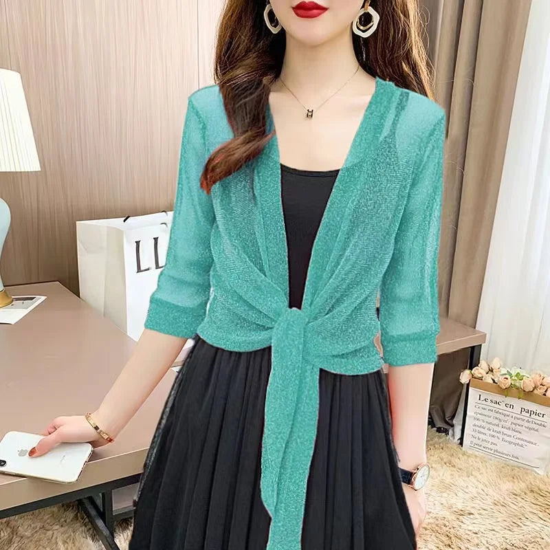 Lightweight Sparkly Shrug Cardigan – Kristi