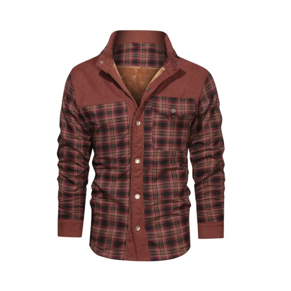 Lined Jacket With Plaid Pattern - Rex