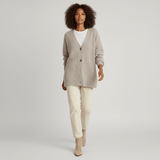 Relaxed – Fit Cardigan with Button Front – Jamila